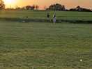 Beautiful sunset while our small people played