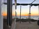 Sunset from my pitch by the sea