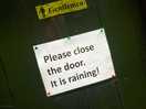 Sign on toilet block door!