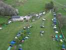 Aerial view of the camp site