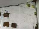 Holes in the walls by top bunk bed