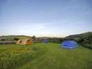 Our pitch at the bottom of the campsite
