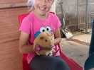 Lilly with paris the guinea pig