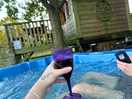 Jacuzzi with our complimentary wine!