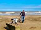 Cycling on the beach