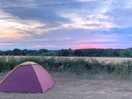 Camping area by dusk