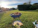 The evening barbecue looking out over the site