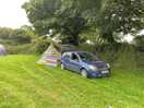 Sheltered spot for camping