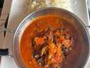 Chilli con carni and rice