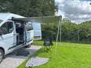 Hard standing set up with electric hookup