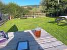 Sunny beer garden