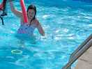 Having fun in the pool