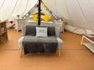 Inside the yurt