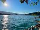 This was the view at camping le lanfonnet at the lake.