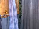 Shower was hot and clean, lots of space to dry and hooks to hang clothes and towels
