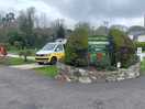 Campervan and awning set up
