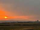 Sunset towards whitby abbey