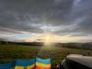 Hills and sunset, lovely view