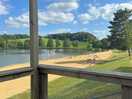View of the life-guarded swimming lake.
