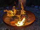 Peaceful with fire pit.