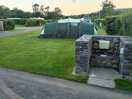 Waste disposal unit - and our tent in the back ground.