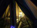 Our tent at night...