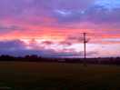 Lovely sunset across the site and nearby fields.