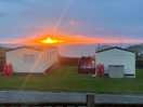 Caravan sunset view