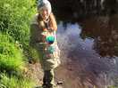 Sara checking for minnows 🐟