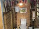 One of the toilets - so clean and love the art on the walls. there are also en-suite bathrooms