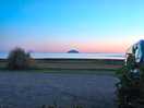 Sunset picture of ailsa craig