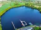 Drone shot of the site