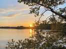 Couché soleil sur le lac