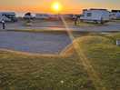 Sunrise across the site