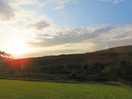 Sunset over the site