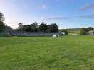 View from edge of field towards toilet block