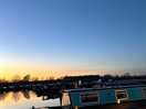 An evening view from the wash facilities