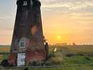 Mill at sunset