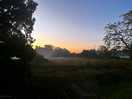 Midsummer sunrise across the meadows.