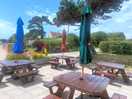 Outside seating area at bar/restaurant