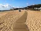 The boardwalk to the town