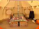 Inside double bed