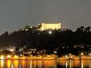 View from the lake at night