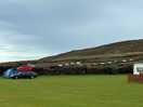 Tent pitches with electric