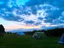 Sunset over the field