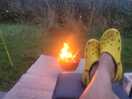 Warming my feet!