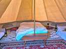 Inside the tent