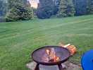 Firepit by lake