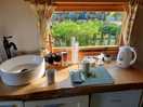 Sink, fridge,toaster, microwave and kettle bbq outside
