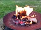 Firepit outside pod